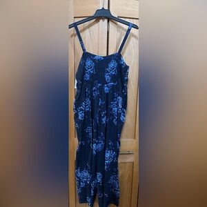 Old Navy Blue Floral Jumpsuit